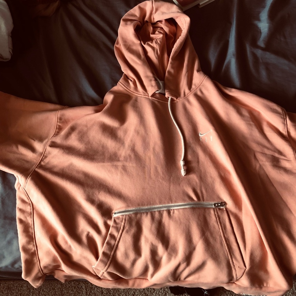 Nike Peach Hoodie with Front Pocket